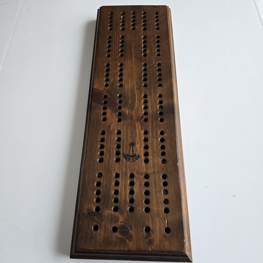 Harbor School Wooden Cribbage Board Game